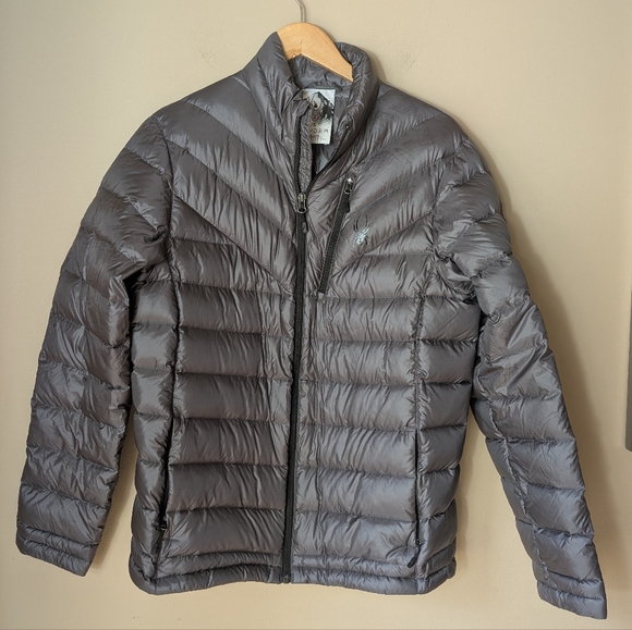 Spyder Jackets & Blazers - Spyder Mid weight Puffer Jacket Dark Grey Size Medium